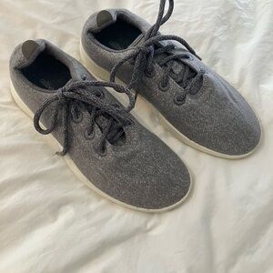 Allbirds Women’s Charcoal Grey Wool Sneakers - Lace-Up Casual Shoes 10